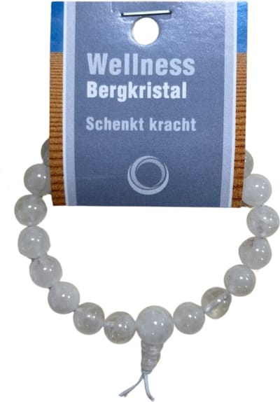 Bergkristal powerbead armband + kaart