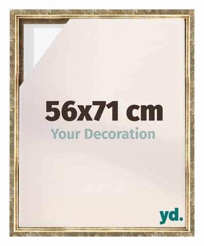 Your Decoration - Baklijst 56x71 cm - Goud Antiek - Baklijst voor Canvas - MDF - Lyon