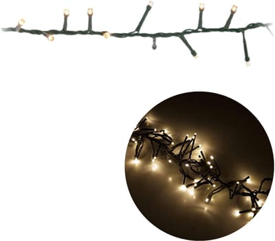 Cheqo® Kerstboomverlichting - Micro Clusterverlichting - Kerstlampjes - Led Verlichting - Kerstverlichting voor Binnen en Buiten - Met Haspel - 500 LED - 10 Meter - Met Timer - Extra Warm Wit
