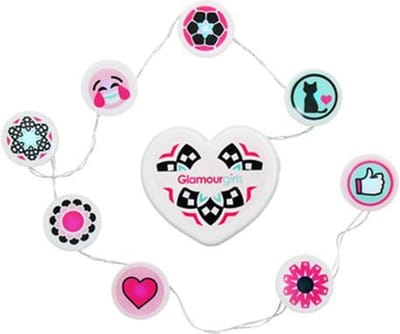 Glamour Girls Led string - Guirlande - Led - Meisjes led lamp slinger - Led Slinger - Multicolor - 8 Led's - 21 x 17 x 3.2 cm - Emoji's