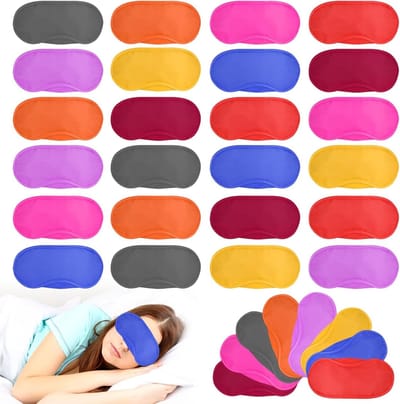 Kleurige slaapmaskers voor volwassenen en kinderen - 40 stuks, ideaal voor reizen, hotels en feesten, individueel verpakt, perfect voor ontspanning en lichtblocking