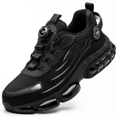 Veiligheidsschoenen met draaiknop voor heren, sneakers met stalen neus, lekbestendige werkveiligheidslaarzen, sportwerkschoenen met luchtkussen, anti-verpletterlaarzen 40