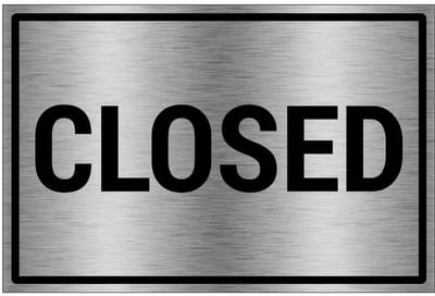 Closed bord - gecoat brushed aluminium - grijs zwart | 30 x 20 cm