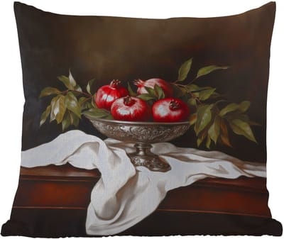 Buitenkussen - Granaatappels - Klassiek - Vintage - 45x45 cm - Weerbestendig