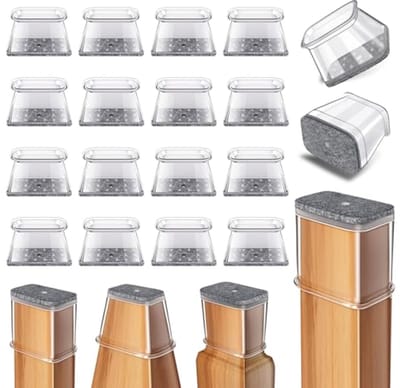 Transparante Siliconen Stoelpootdoppen - 24 Stuks Bescherming voor Hardhouten Vloeren