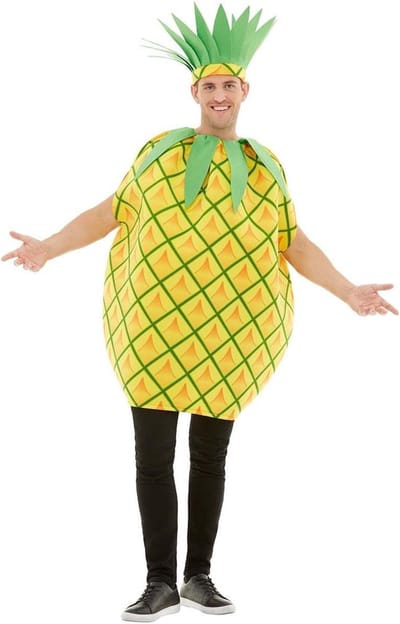 FUNIDELIA Ananas kostuum - Fruit kostuum voor Volwassenen - Maat: One Size