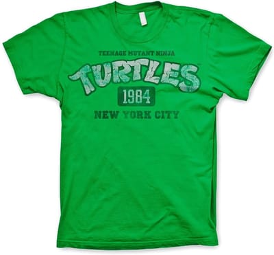 Teenage Mutant Ninja Turtles Heren Tshirt -S- Turtles NY 1984 Groen
