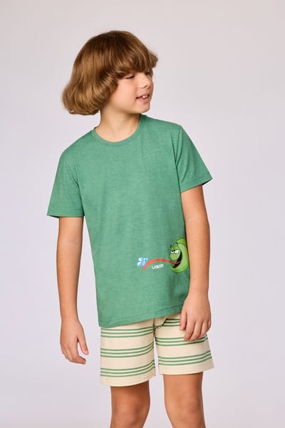 Woody pyjama jongens - kameleon - groen - 261-10-PSU-S/742 - maat 98