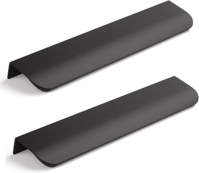 Zwarte Verborgen Kastgrepen van Aluminium Legering - 6 Stuks, 200mm Lengte, 160mm Montageafstand, Modern Design voor Keuken en Meubels