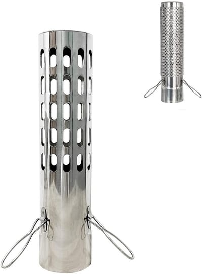 Roestvrijstalen kachelbuizenet 6 cm diameter - vonkenafsluiter en regenkap
