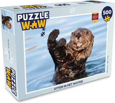 Puzzel Otter in het water - Legpuzzel - Puzzel 500 stukjes