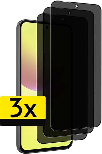 Screenprotector - Geschikt voor Samsung Galaxy A36 - 3 Stuks - Privacy Filter - Beschermglas - Gehard Glas - Tempered Glass - Screen Protector