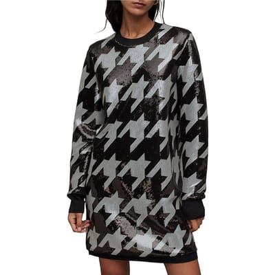 AllSaints Juela Toni Dress Black/white Size: XS | Mini Dresses Outlet | Dames | Zwart