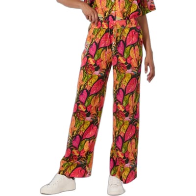Broek Aramanta rood print elastiek Ragwear - maat XXL