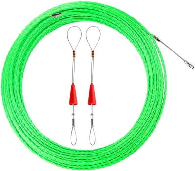 Dailygoods - Kabel Trek Hulp - Kabel Retractor - 50 meter lengte - Polyester materiaal - Gidsveren inbegrepen - Geschikt voor diverse toepassingen - D...