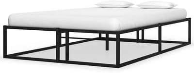 Tweepersoonsbedframe Metaal - Metalen Bedframe - Slaapkamer Inrichten - Solide Gepoedercoat Frame - 120 x 200 cm - Zwart