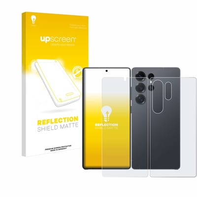 upscreen - Screenprotector voor Samsung Galaxy S25 Ultra Enterprise Edition (Voor+Achter) - Folie Beschermfolie anti glare matte