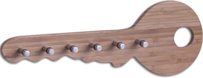 Zeller Sleutelrek voor 6 sleutels - 35 cm - Bruin - Sleutels ophangen - Sleutelrekjes - Decoratief sleutelrek