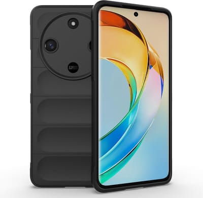 Coverup Hoesje - Geschikt voor Honor Magic6 Lite Hoesje - Coverup Hands-On Rugged Back Cover - Zwart