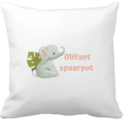 Akyol - olifant Kussen hoes - Olifant - dieren liefhebbers - leuke cadeau voor iemand die van houdt van olifanten - verjaardagscadeau - kado - gift - 40 bij 40 cm