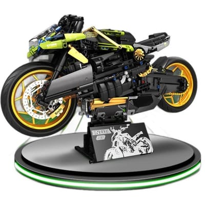 Compatibel met Educatief Gemonteerd Motorfiets Speelgoedmodel voor Jongens 46*27.5*13.9cm black