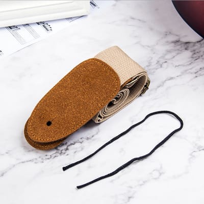 Gitaarband-Katoenen Schouderband voor Akoestische en elektrische gitaar-Khaki/Beige
