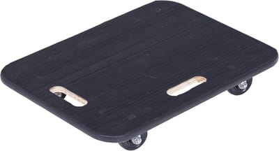 Robuuste Fiberwood Dolly met 3 Rubberen Wielen voor Zware Lasten tot 363 kg