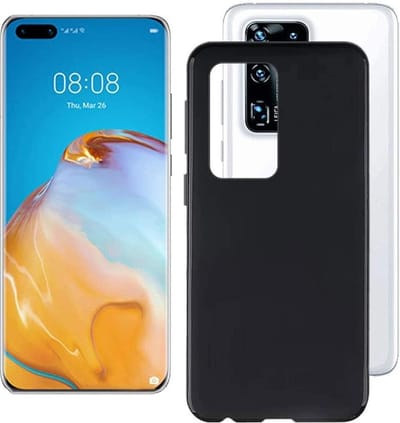 Hoesje Geschikt voor: Huawei P40 - Silicone - Zwart