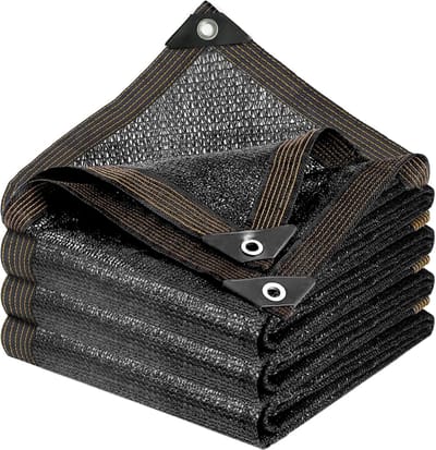 Schaduwnet - Zonnedoek - Buiten beschermen - Versterkte hoeken - 3 x 3 m - Zwart