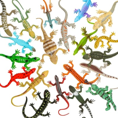 Kleurrijke Gecko Decoratie voor Buiten - 20 Stuks Reptielenfiguren voor Tuin en Muurdecoratie