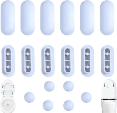 Toiletzitting Buffers - WC-bril Dempers - Stabiliteit Verbeteren - Schokbestendige Kunststof - 18 Stuks Set - Wit