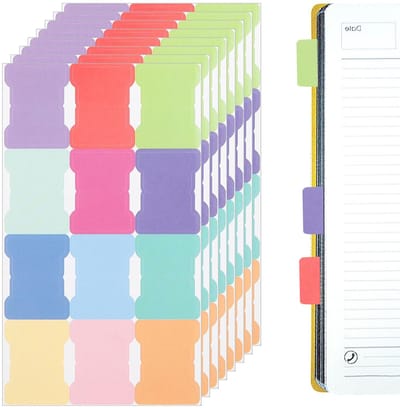 Dailygoods- Indextabs 8 Stuks - Zelfklevend - Veelkleurig - Notities - Planner - Notitieboeken - Afmetingen 15,3 x 8,5 cm - Plaknotities