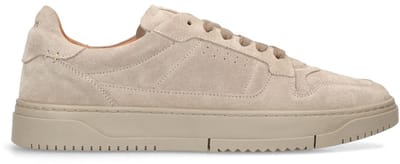 Manfield - Heren - Grijze suède sneakers - Maat 46