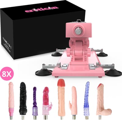 Reid Neukmachine met 8 Dildo’s voor Anale, Vaginale en Clitoris Stimulatie - Uitgebreide Fuck Machine voor Mannen en Vrouwen - 8 Sex Toys - Neuk machine - Fuckmachine - Seksmachine - Sexmachine - Discreet Verzonden