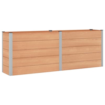 vidaXL Verhoogde plantenbak Bruin 250 x 50 x 91 cm WPC en Aluminium