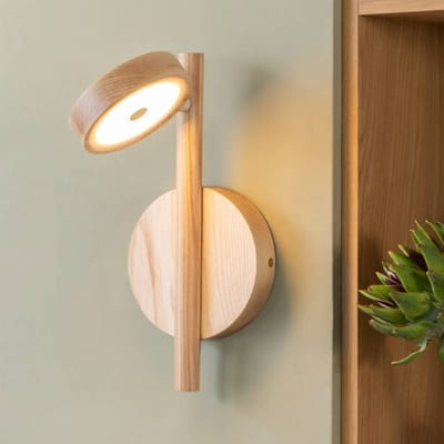 GOOD&MOJO Wandlamp Okinawa - Beige - Ø20x33cm - Binnen Modern