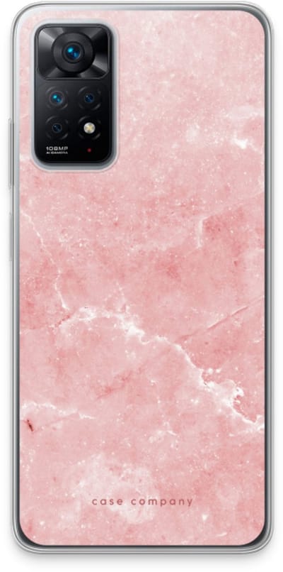 Case Company® - Hoesje geschikt voor Xiaomi Redmi Note 11 Pro hoesje - Roze marmer - Soft Cover Telefoonhoesje - Bescherming aan alle Kanten en Schermrand