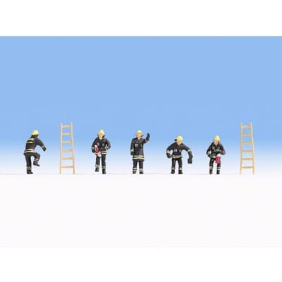 NOCH 36021 N Zwarte beschermende kleding figuren Geverfd, Staand
