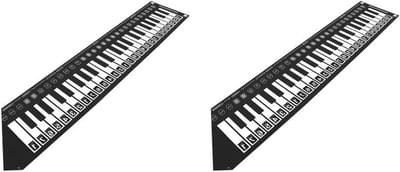 Piano Toets Stickers - Snel Leren Stickers - Muziek Leren - Universeel voor toetsenborden - 255cm x 110cm - Zwart