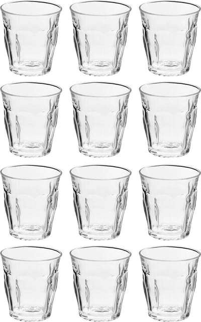 Drinkglazen/waterglazen Picardie - 12x stuks - helder transparant glas - 200 ML - Koffie/thee/fris