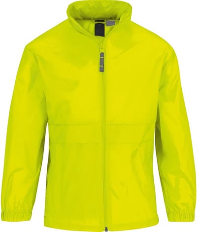 Windjas/regenjas voor jongens geel maat 12/13 jaar (152/164)