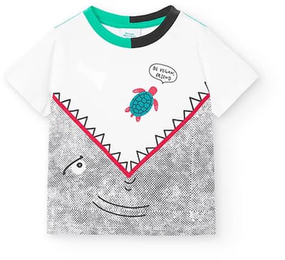 Boboli 318080 T-shirt Met Korte Mouwen Wit 12 Months Jongens,Meisjes