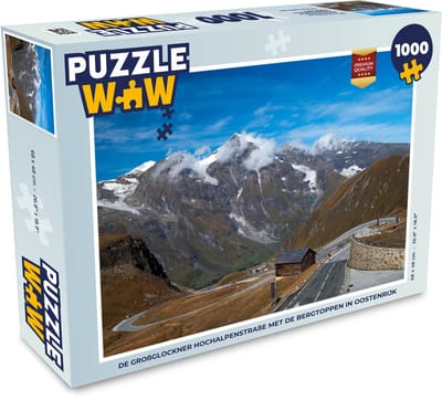 Puzzel De Großglockner Hochalpenstraße met de bergtoppen in Oostenrijk - Legpuzzel - Puzzel 1000 stukjes volwassenen