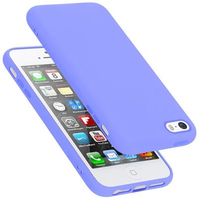 Cadorabo Hoesje geschikt voor Apple iPhone 5 / 5S / SE 2016 in LIQUID LICHT PAARS - Beschermhoes gemaakt van flexibel TPU silicone Case Cover