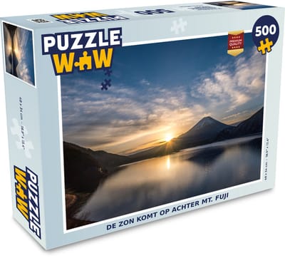 Puzzel De zon komt op achter Mt. Fuji - Legpuzzel - Puzzel 500 stukjes
