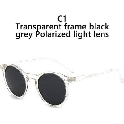 Mode Zonnebril Zacht Transparant Montuur Helder Glas Klassieke Vintage Zonnebril Voor Mannen Vrouwen UV Bescherming Polarized light lens black