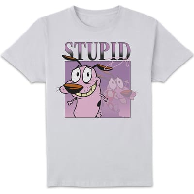 Cartoon Network Spin-Off Courage the Cowardly Dog 90s Photoshoot t-shirt - Wit - S