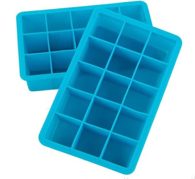 Ijsblokjesvorm - 15-voudig siliconen ijsblokjes - BPA-vrij - 3 x 3 cm - bier cocktails whisky - water soda fruit pudding - babyvoeding