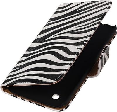 Zebra booktype cover hoesje voor LG K7