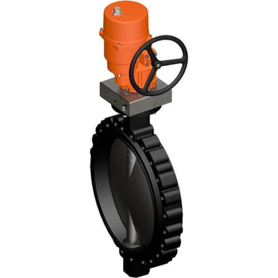 Belimo Vlinderklep DN700/PN16 Lug 120-240VAC/DC 2&3-Punt GGG40 EPDM IP67 ISO 5211 Aansluitklem 74s 3500Nm D6700NL/SY12-230A-3-T